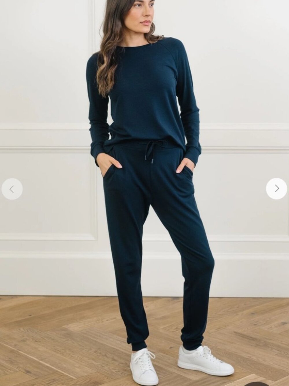 Cozy Earth Bamboo Navy Loungewear Jogger Set Size LARGE